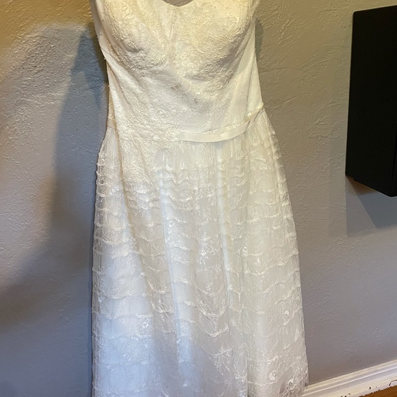 Beautiful Tea Length Melissa Sweet Wedding Dress - Picture 7 of 11